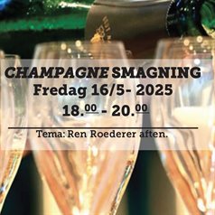 Champagne smagning fredag d. 16 maj 2025 - slikforvoksne.dk